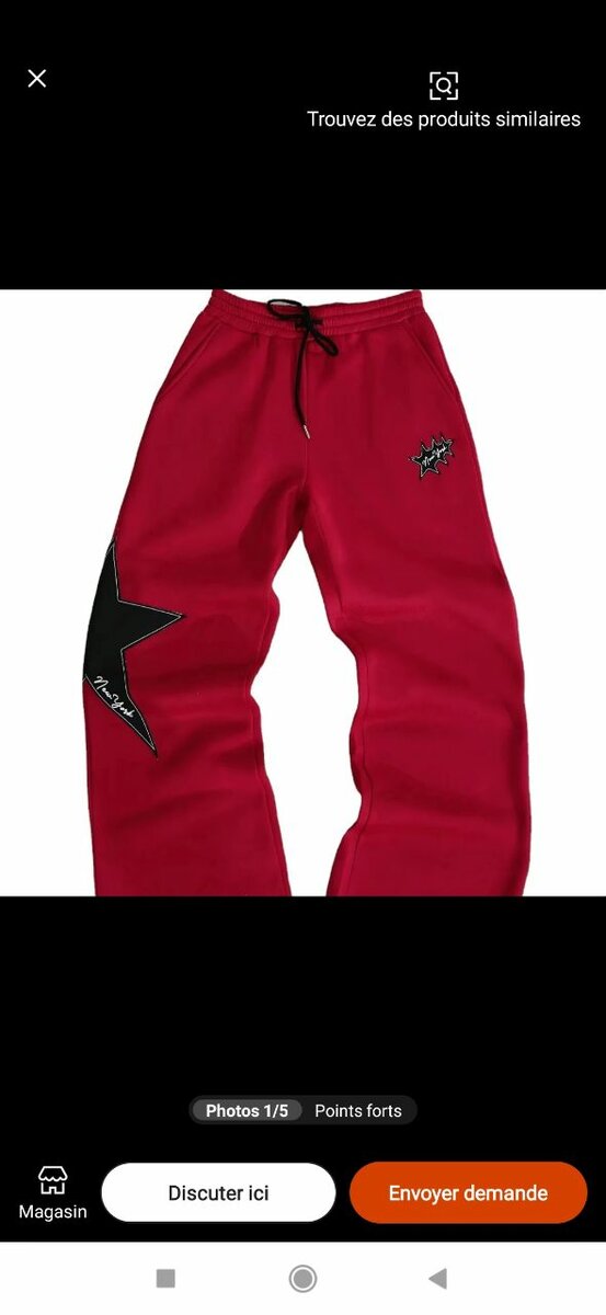 Pantalon de jogging étoile