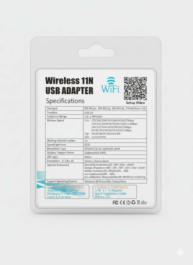 USB WiFi Adapter 300Mbps