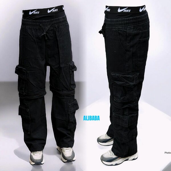 Pantalon cargo noir homme