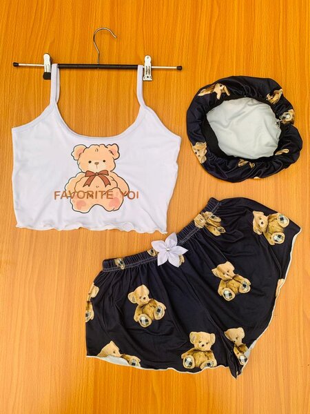3set crop nightwear
