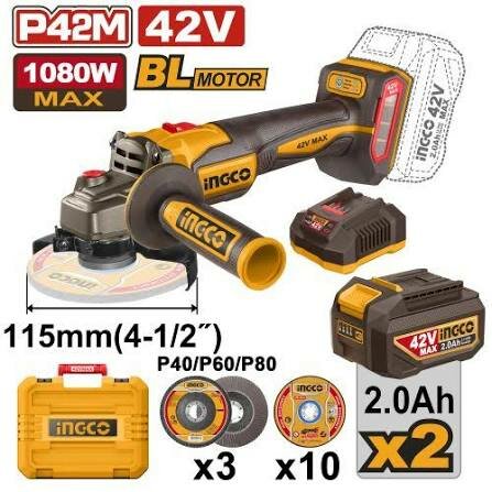 Meuleuse d'angle 42V Ingco
