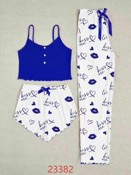 Pyjama 3 pièces coloré confy