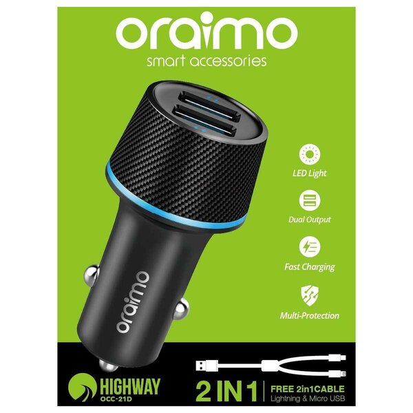 Chargeur de voiture Oraimo USB