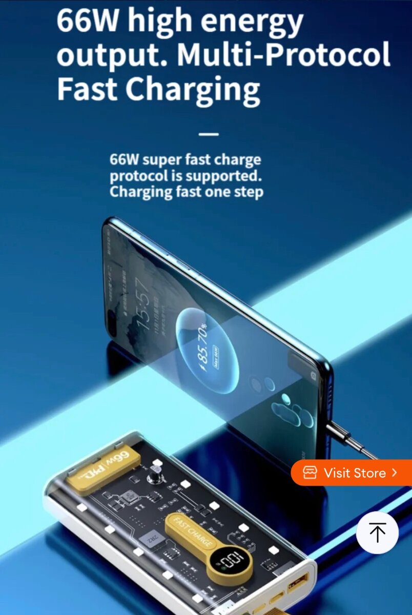 66w Superfast 10000mah Powerbank