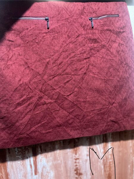 Jupe en velours bordeaux