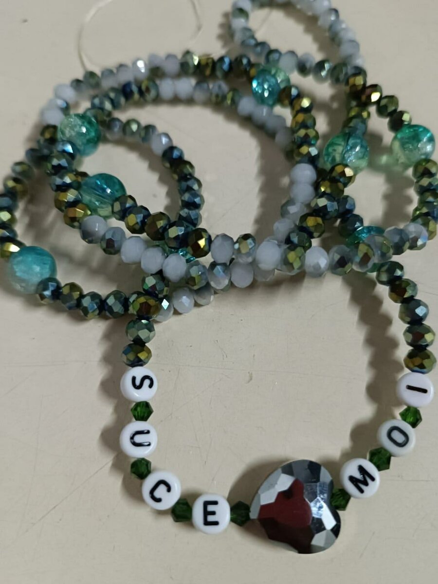 Bracelets Perles Message Amor