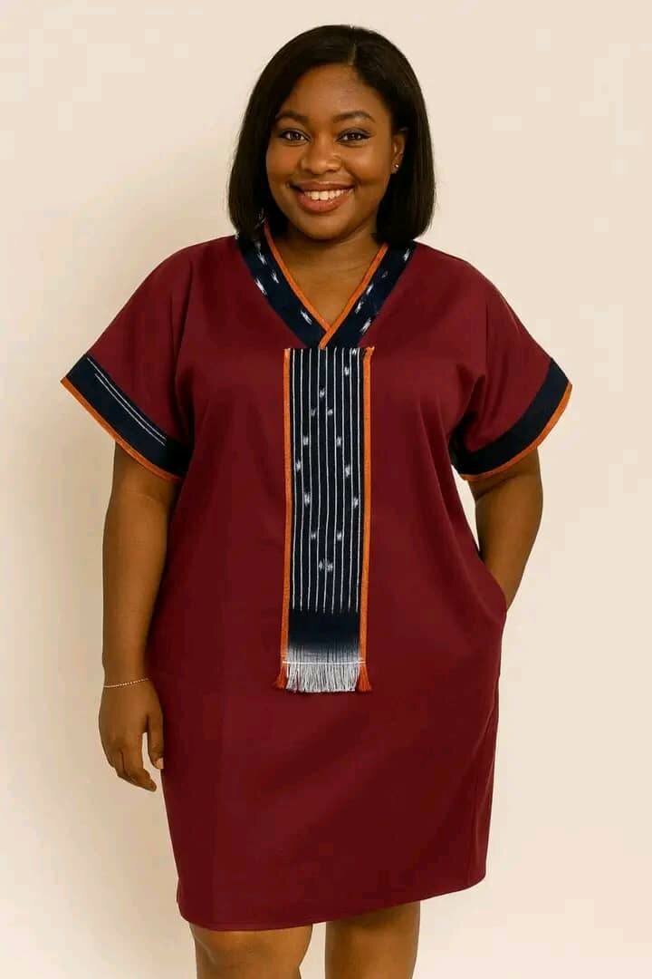 Robe ethnique en coton coloré