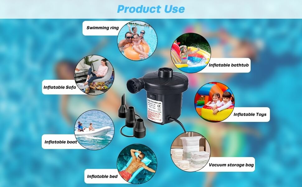 Electric Air Pump for Air Beds,Pools.