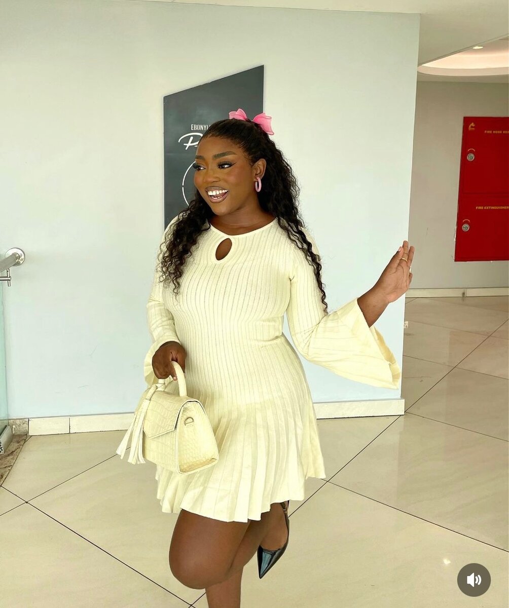 Women cream flare dress very thick and quality