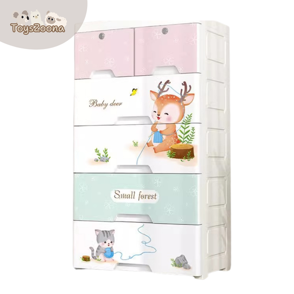 Commode Enfant Animaux Colorée