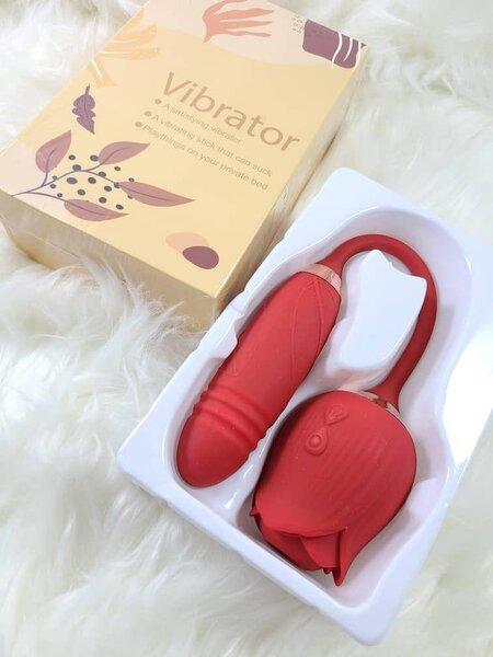 2in1 Rose Sucker And Vibrator For Sexual Satisfaction