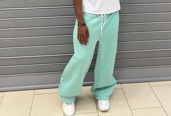 Pantalon large menthe