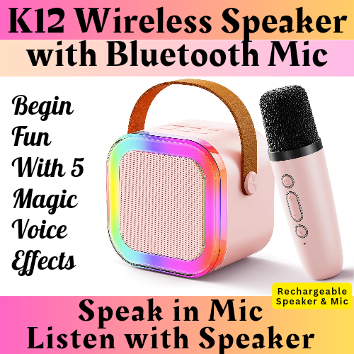 K12 Bluetooth speaker with wireless mic