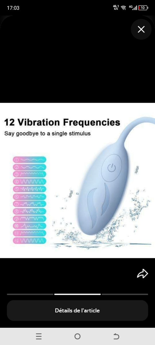 Œuf Vibrant Télécommandé