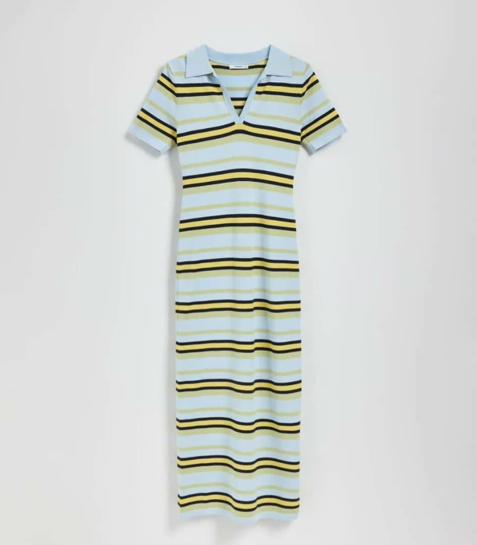 Robe Polo Rayée Élégante