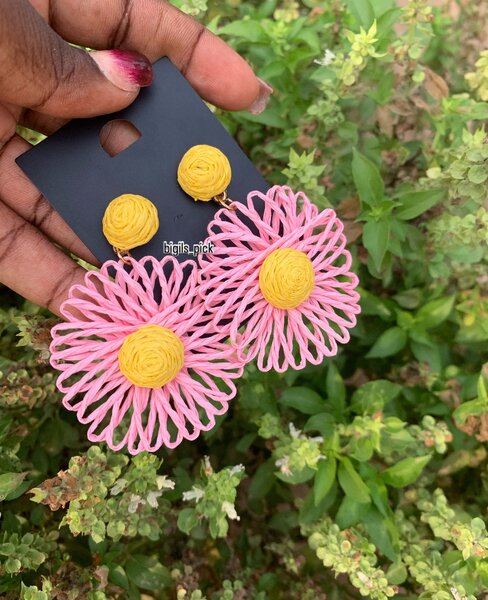 Handmade floral earring