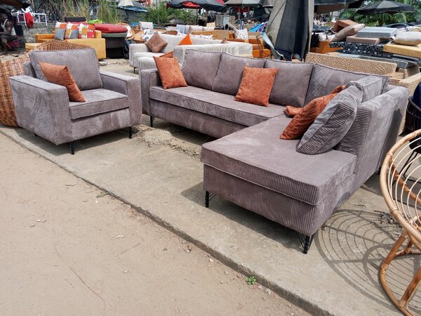 Ensemble canapé en rotin
