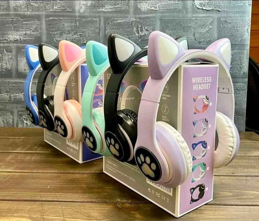 Casque Bluetooth oreilles chat