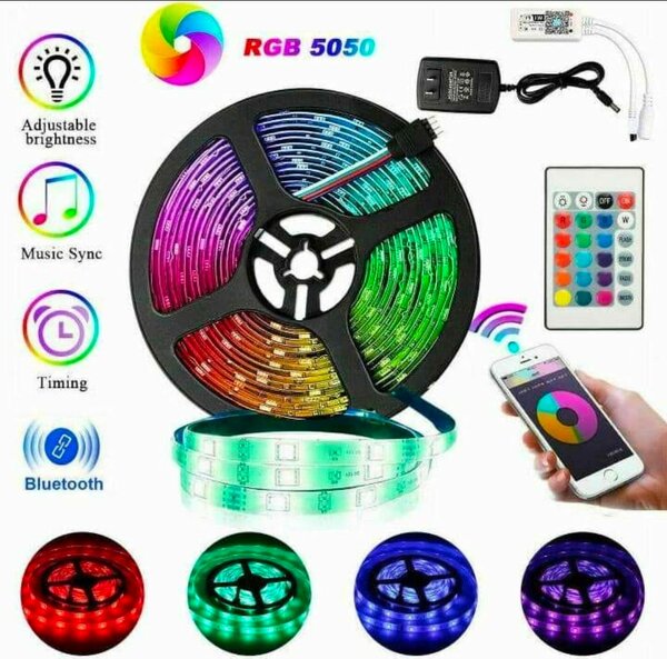 Rubans LED RGB 5050 avec télécommande et Bluetooth