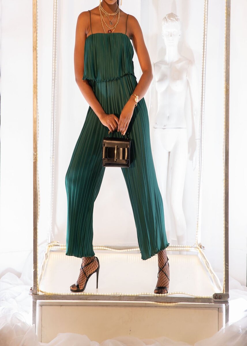 Printed green jamsuit