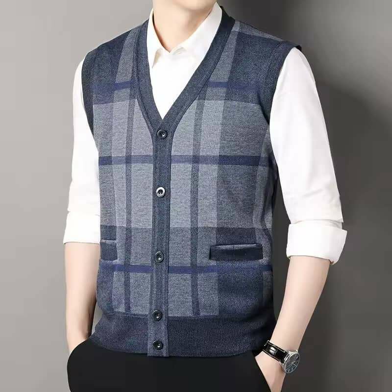Gilet Homme Élégant en Laine