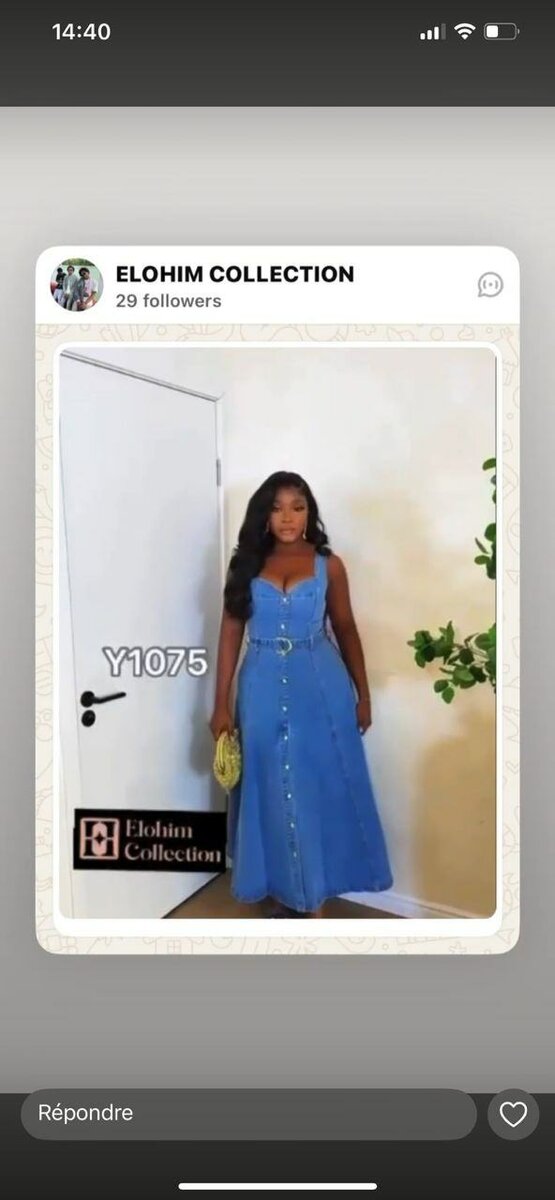 Robe longue en jean élégante