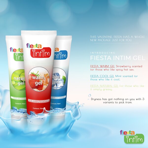 Original Feista Intim Lubricant Gel. Strawberry Mint Alovera