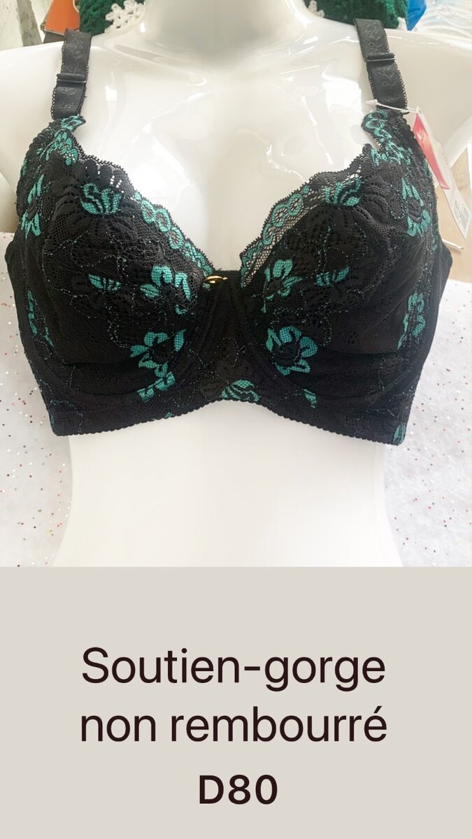 Soutien-gorge dentelle vert