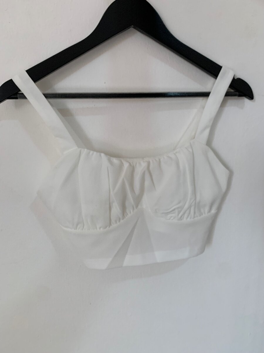 White crop top
