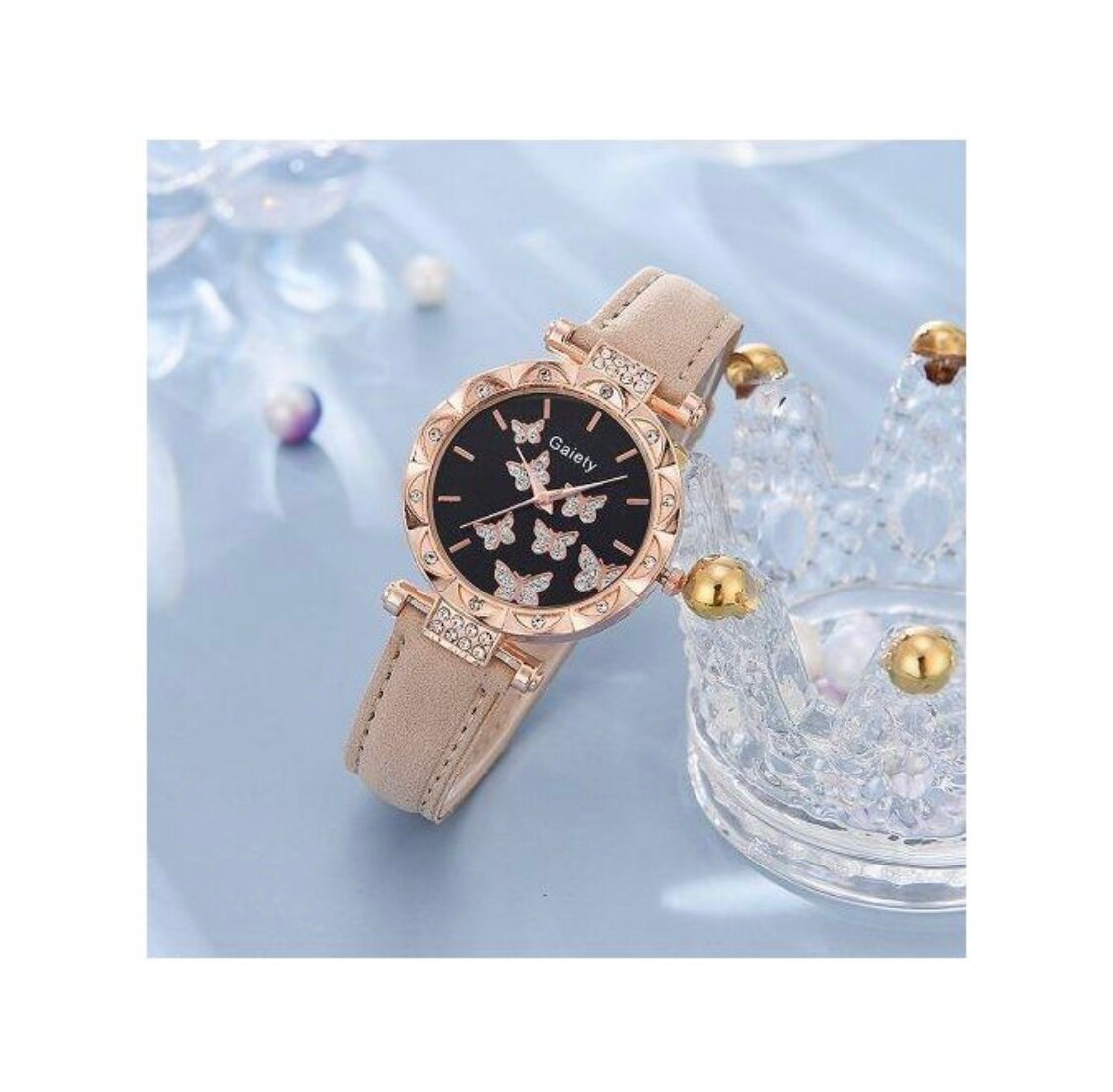 Montre et bijoux papillon élégant