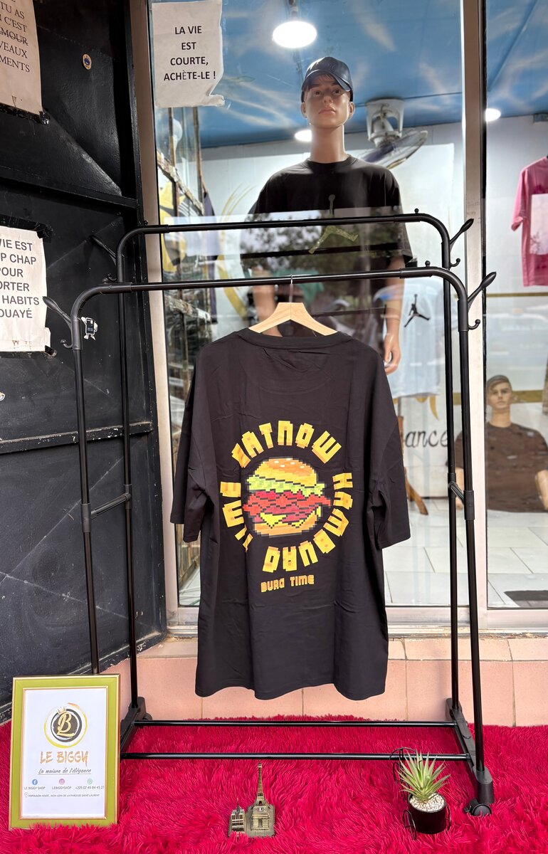 T-shirt unisexe imprimé burger