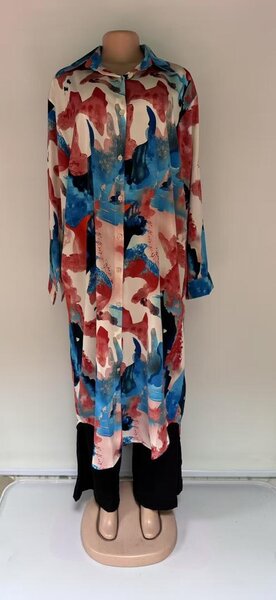 Chemise Longue Imprimée Femme