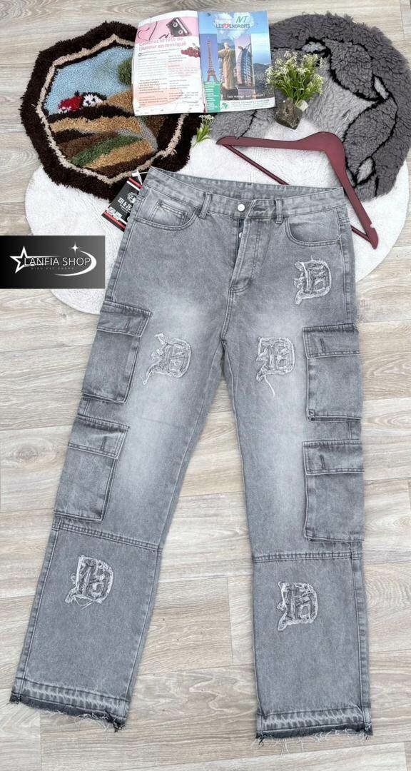 Pantalon cargo en denim