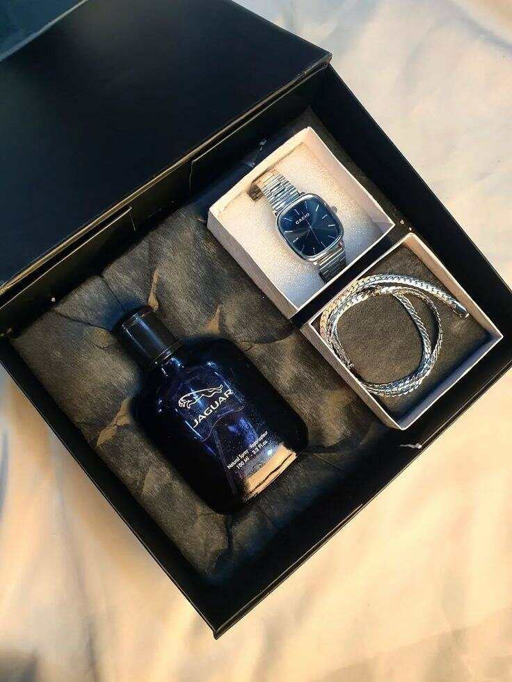 Coffret Cadeau Homme - Montre, Parfum et Bijou