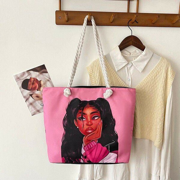 Sac fourre-tout artistique en toile