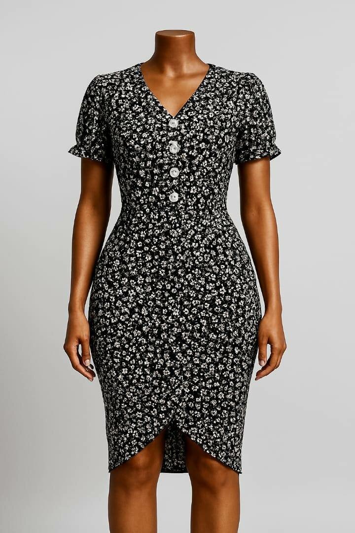 Robe féminine imprimée élégante