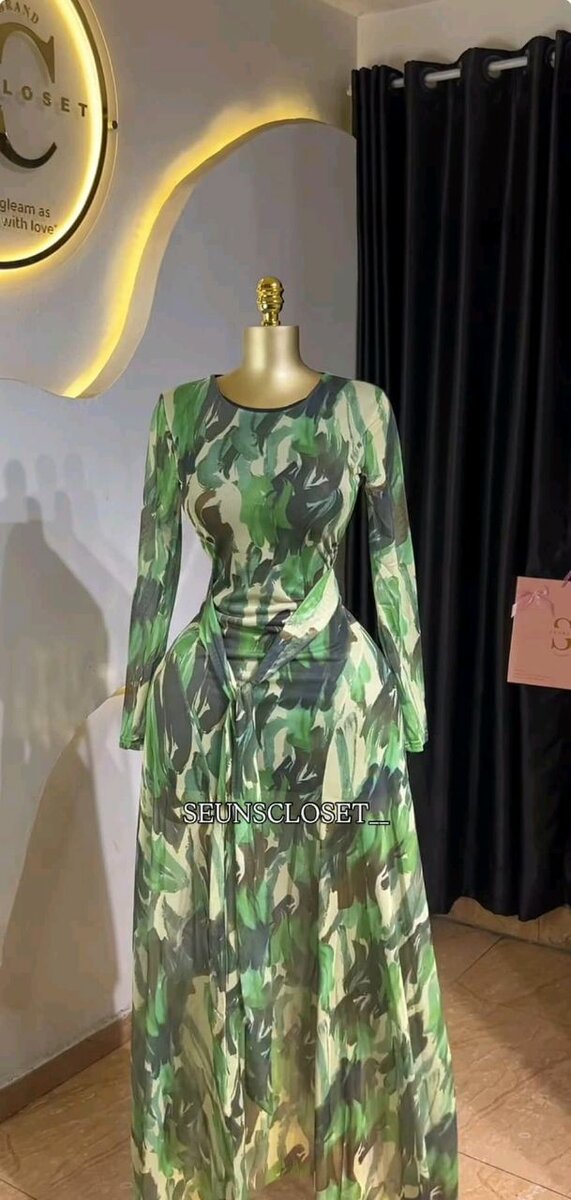 Robe longue imprimée élégante