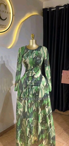 Robe longue imprimée élégante