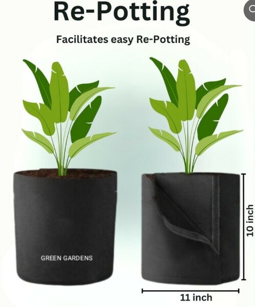 Grow Bag Re-potting ( 11″x10″), with Two Handles