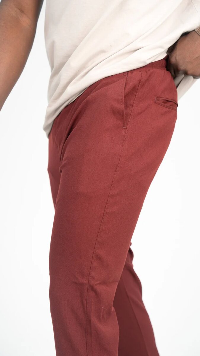 Pantalon Slim Rouge Homme