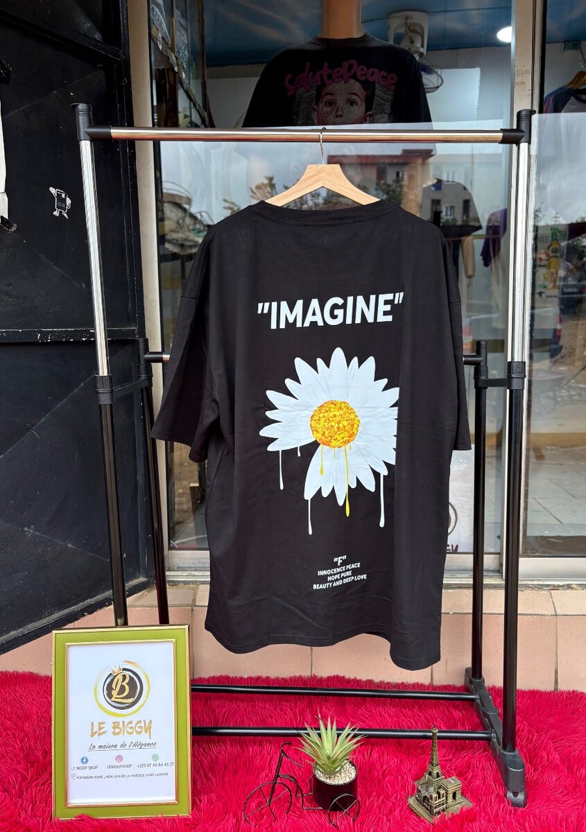 T-shirt noir "IMAGINE"