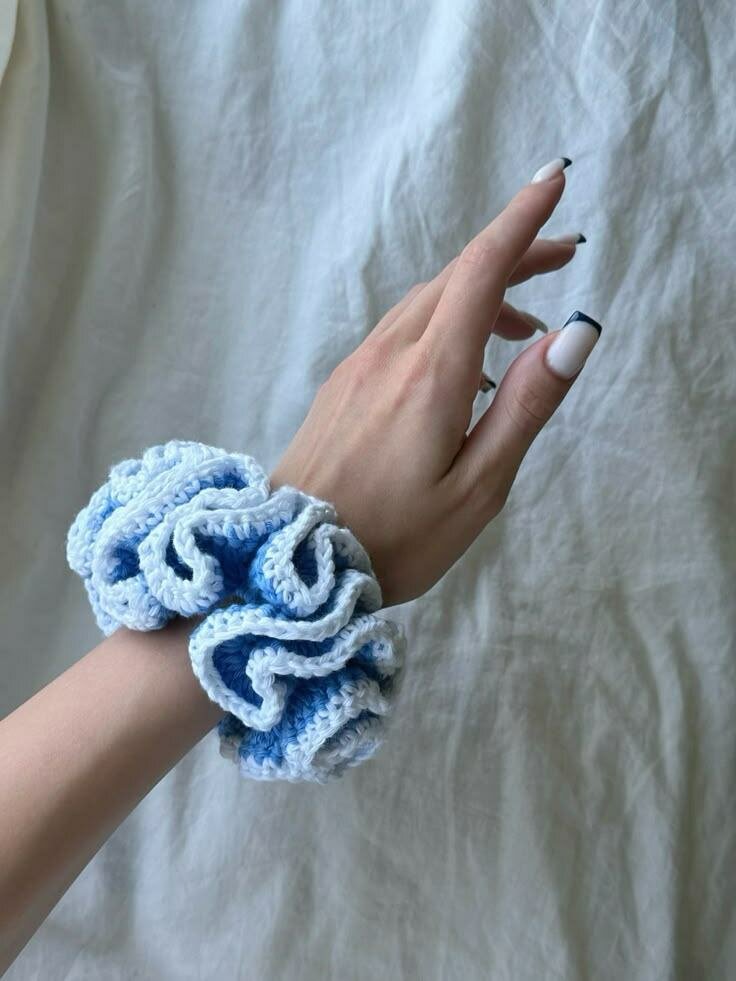 Chouchou tricotée en crochet