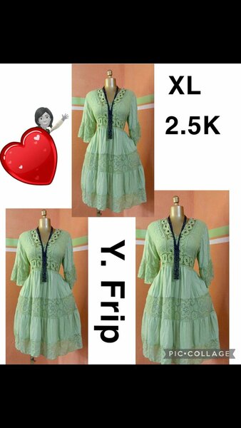 Robe Bohème Verte XL