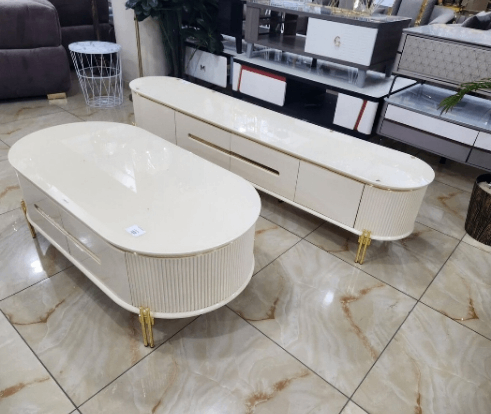 Table basse ovale moderne