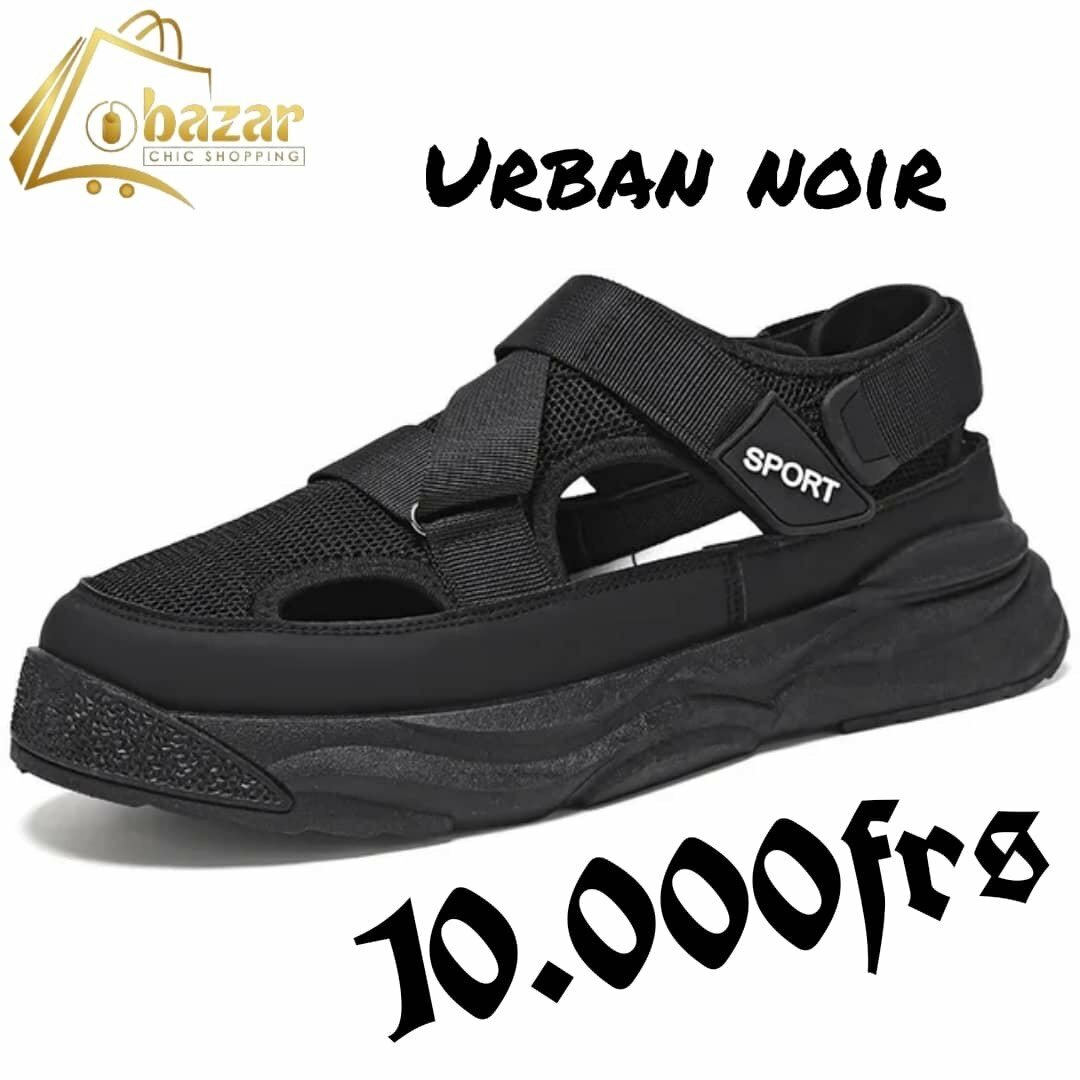 Sandales Sport Noires Hommes