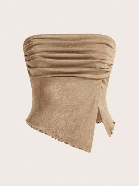 Top bustier plissé chic