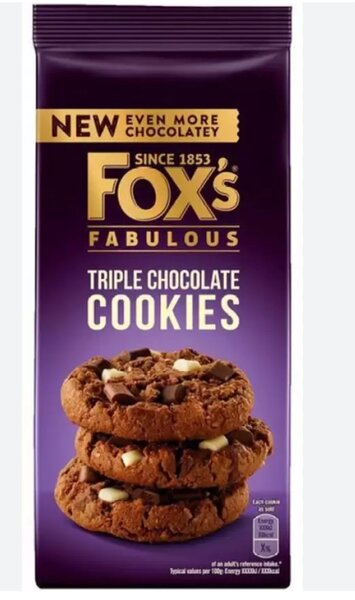 Fox Triple Chocolate Cookies