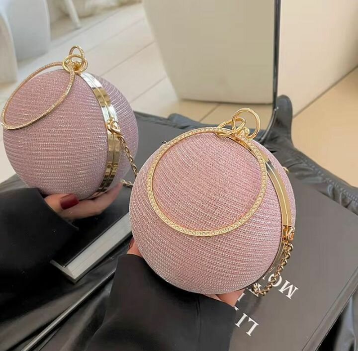 Sac rond élégant avec chaîne