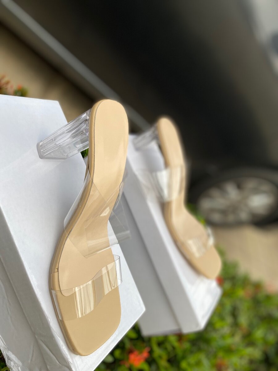 Sleek easy wear  transparent sandals