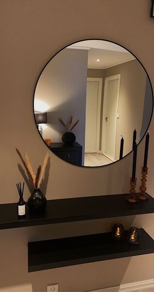 Mirror with rack